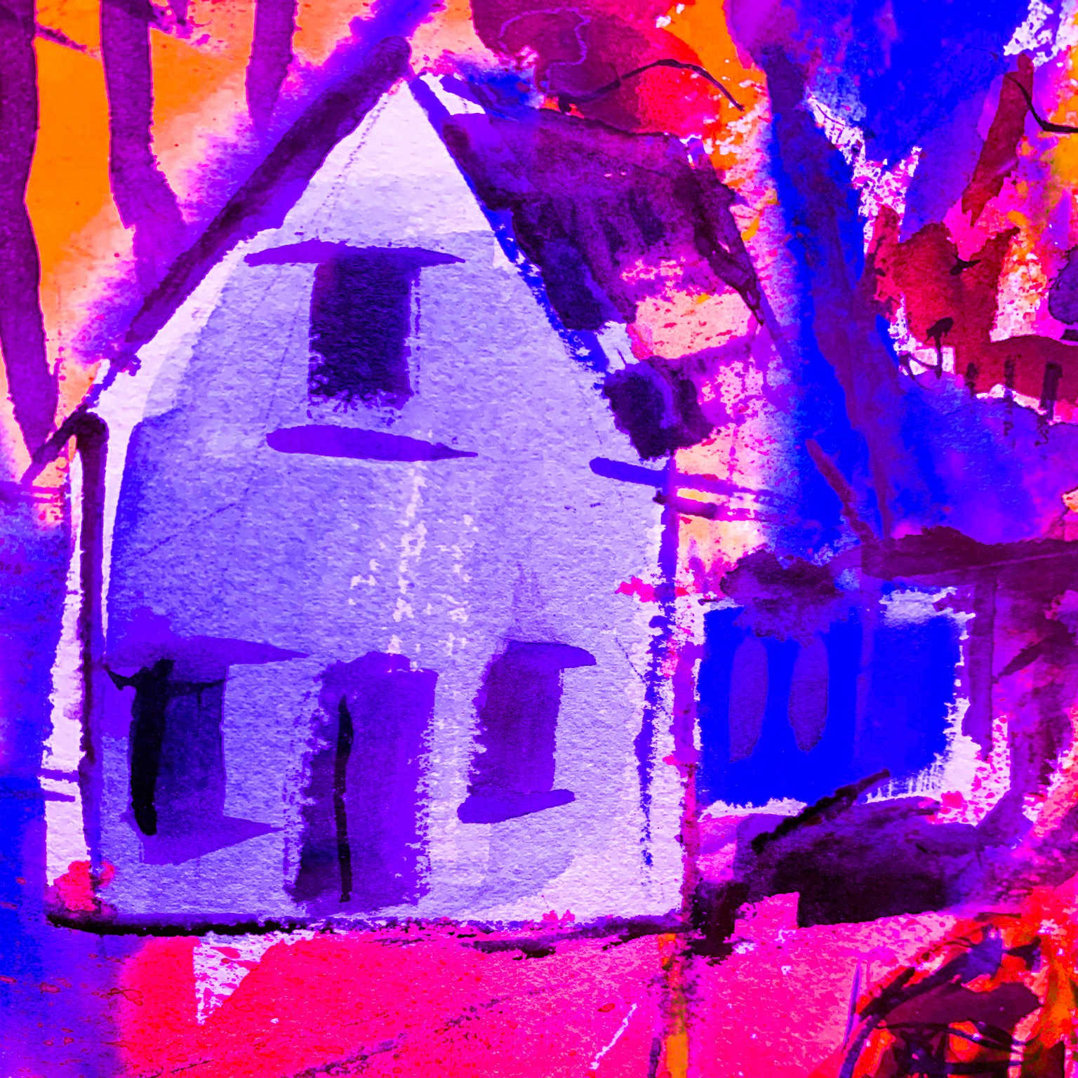 A house in watercolor