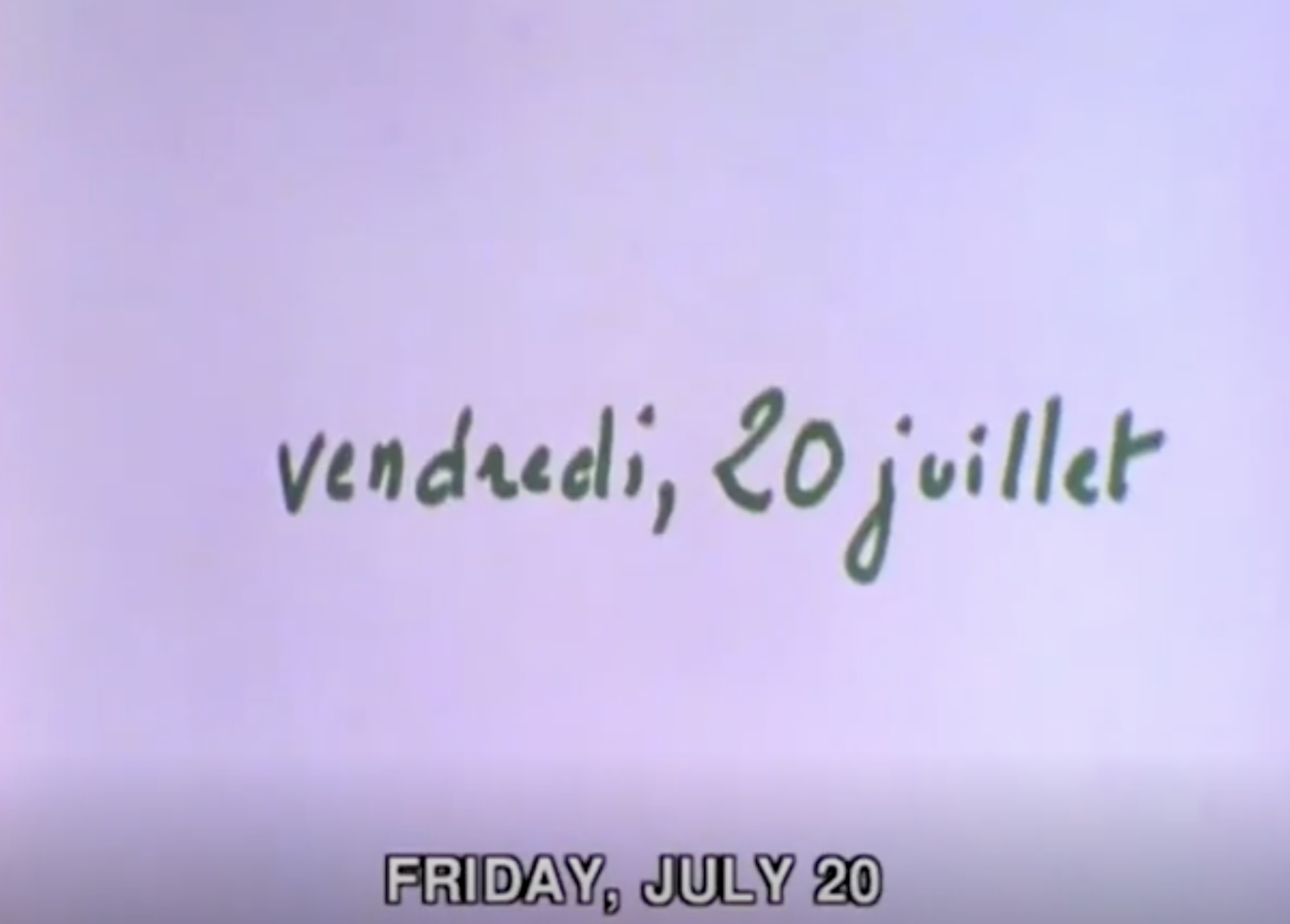 Vendredi, le 20 juillet
